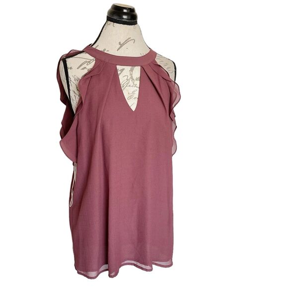 Rue21 Blouse Sz Large Cold Shoulder  Bohemian Boho Y2k Festival Gypsy Hipster - Picture 3 of 16